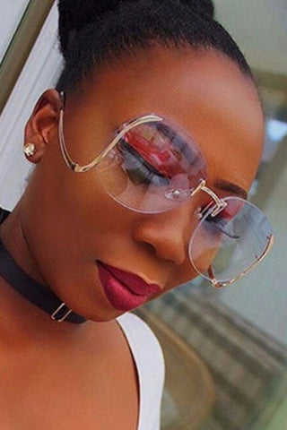 Modishshe Women Fashion Frameless Sunglasses
