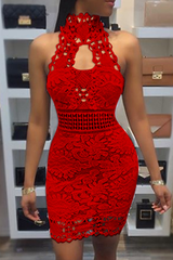 Modishshe Lace Splicing Bodycon Party Dress