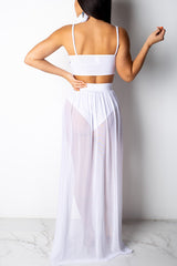 3 Colors Sexy Solid Color Chiffon Two-piece Set