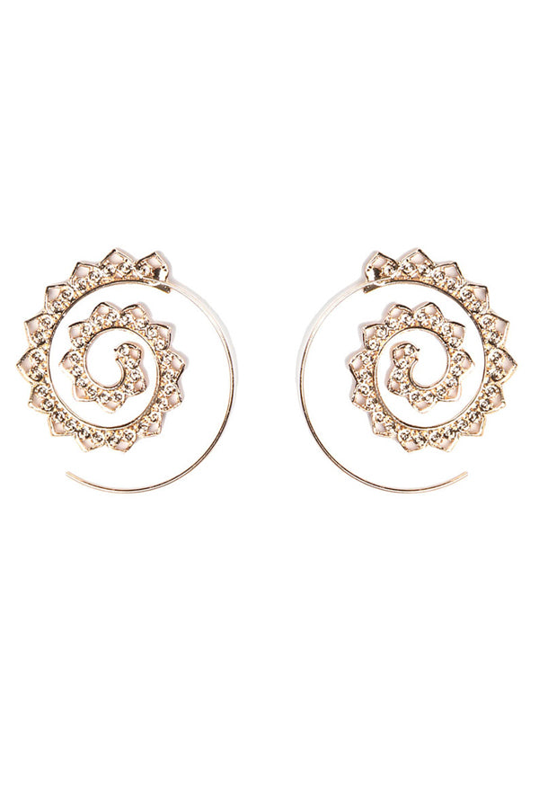 Gear Design Chic Gold Earrings