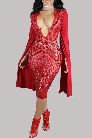 Modishshe Stylish Women Sequined Party Dress