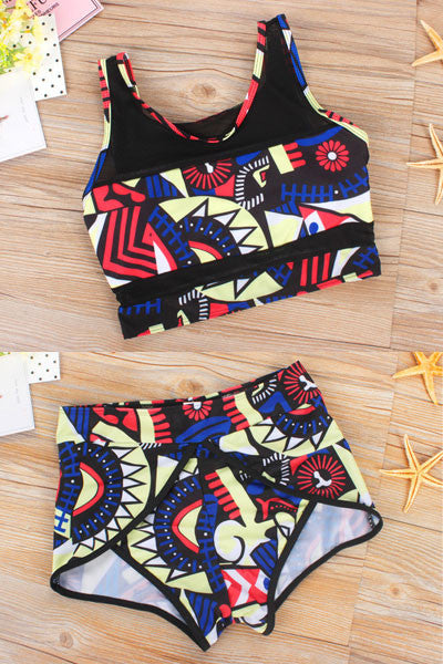 Modishshe Print Two Piece Swimsuit