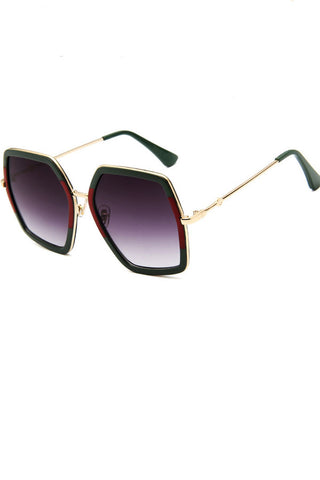 Modishshe Asymmetrical Black Plastic Sunglasses